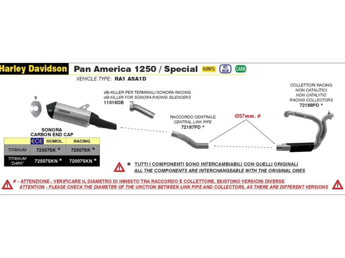 DB KILLER ARROW PER TERMINALE SONORA DIAMETRO 38 APRILIA TUAREG 660 2022-2023