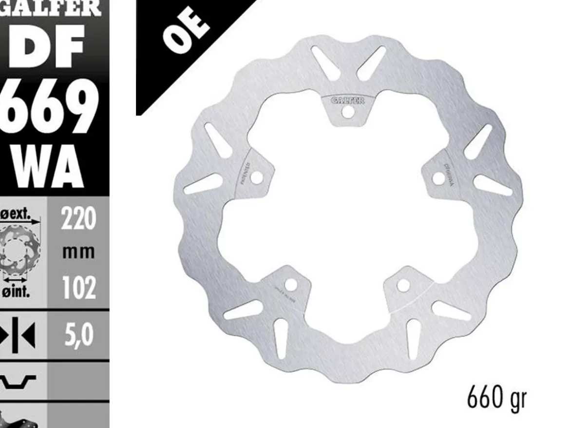DF669WA DISCO FISSO POSTERIORE GALFER APRILIA TUONO V4 1100 RR / FACTORY 2017-2023