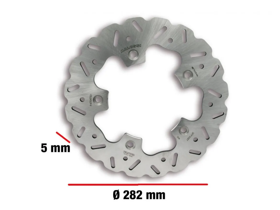 DISCO FRENO POSTERIORE WHOOP DISC ESTERNO 282-SPESSORE 5MM MALOSSI YAMAHA T MAX / TECH MAX 560 IE 4T LC EURO5+ 2025 (J421E)