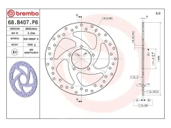 DISCO POSTERIORE FISSO BREMBO SERIE ORO DUCATI MULTISTRADA V2 / S 2019-2024