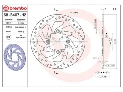 DISCO POSTERIORE FISSO BREMBO SERIE ORO DUCATI 1260 MULTISTRADA S PIKES PEAK 2018-2020