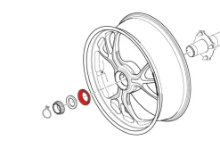 DISTANZIALE CONICO DADO RUOTA POSTERIORE CNC DUCATI STREETFIGHTER V4 / S / SP2 2020-2024