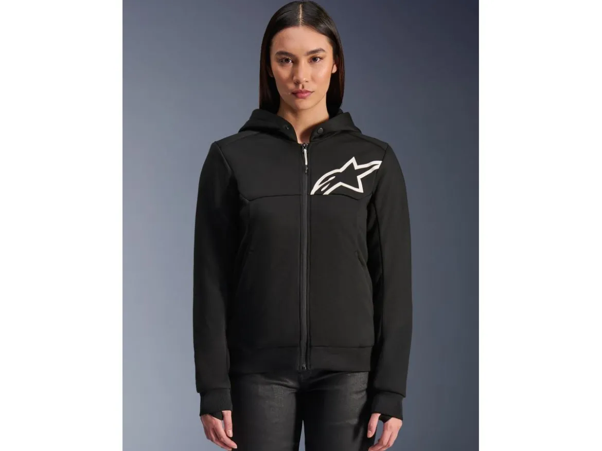 FELPA CON CAPPUCCIO STELLA CHROME V2 SPORT DONNA ALPINESTARS
