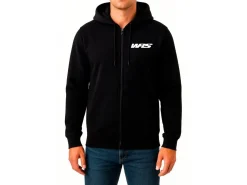 FELPA CON ZIP E CAPPUCCIO ORIGINALE WRS 100% COTONE LOGO BIANCO
