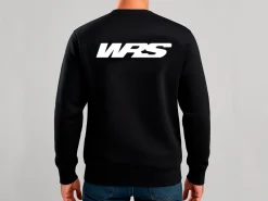 FELPA GIROCOLLO ORIGINALE WRS 100% COTONE LOGO BIANCO