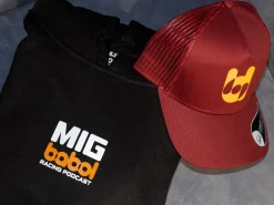 FELPA NERA CON CAPPUCCIO UFFICIALE MIG BABOL RACING PODCAST