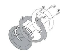FLANGIA ATTACCO BORSA SERBATOIO TANKLOCK GIVI MV AGUSTA TURISMO VELOCE 800 2015