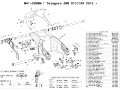 FORCELLONE POSTERIORE SUTER RACING KAWASAKI ZX-10 R 2016-2022 (64MM)