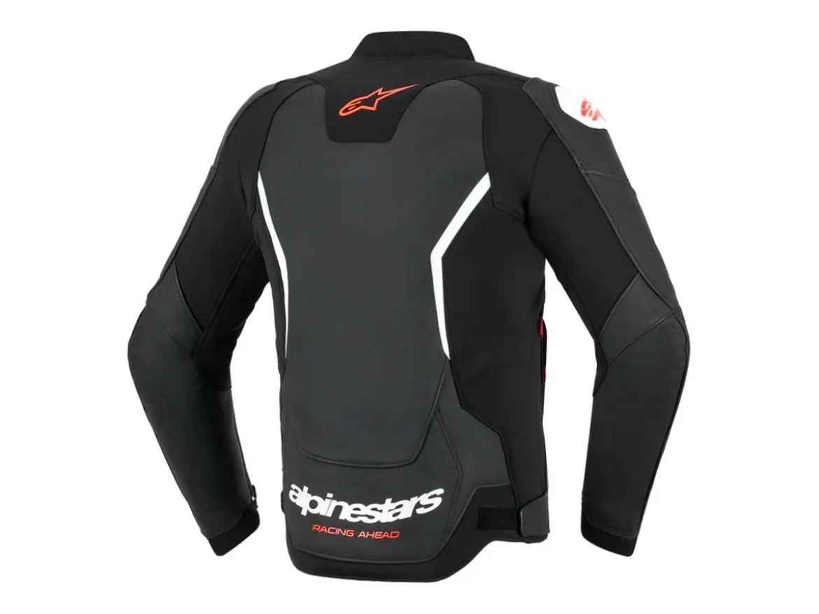 GIACCA PELLE GP FORCE V2 ALPINESTARS NERO / BIANCO