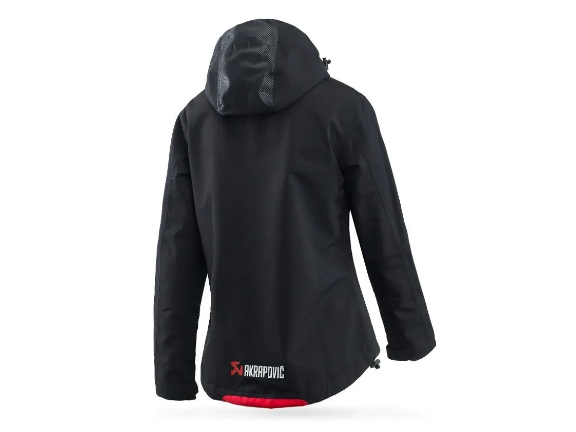 GIACCA PIOGGIA DONNA CON ZIP UFFICIALE AKRAPOVIC LINEA CORPO