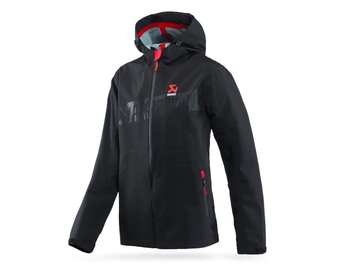 GIACCA PIOGGIA UOMO CON ZIP UFFICIALE AKRAPOVIC LINEA CORPO
