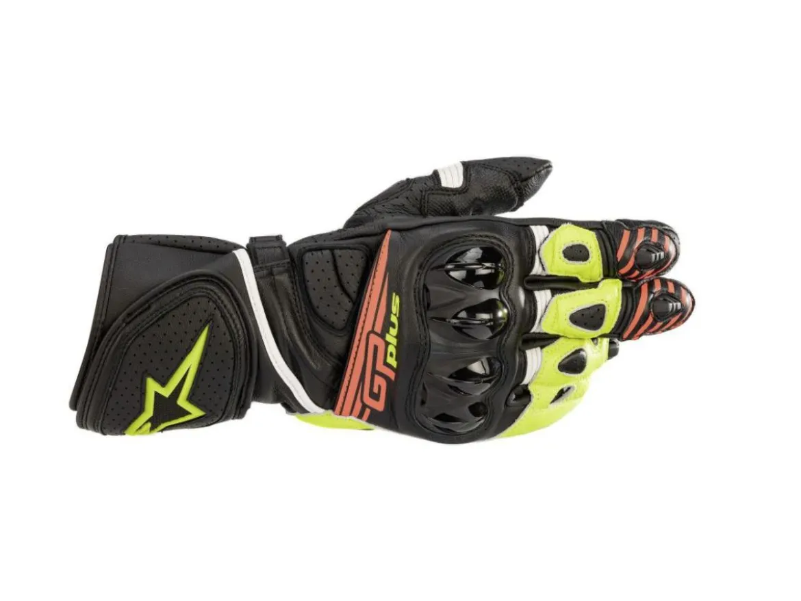 GUANTI GP PLUS R V2 ALPINESTARS NERO / GIALLO / ROSSO