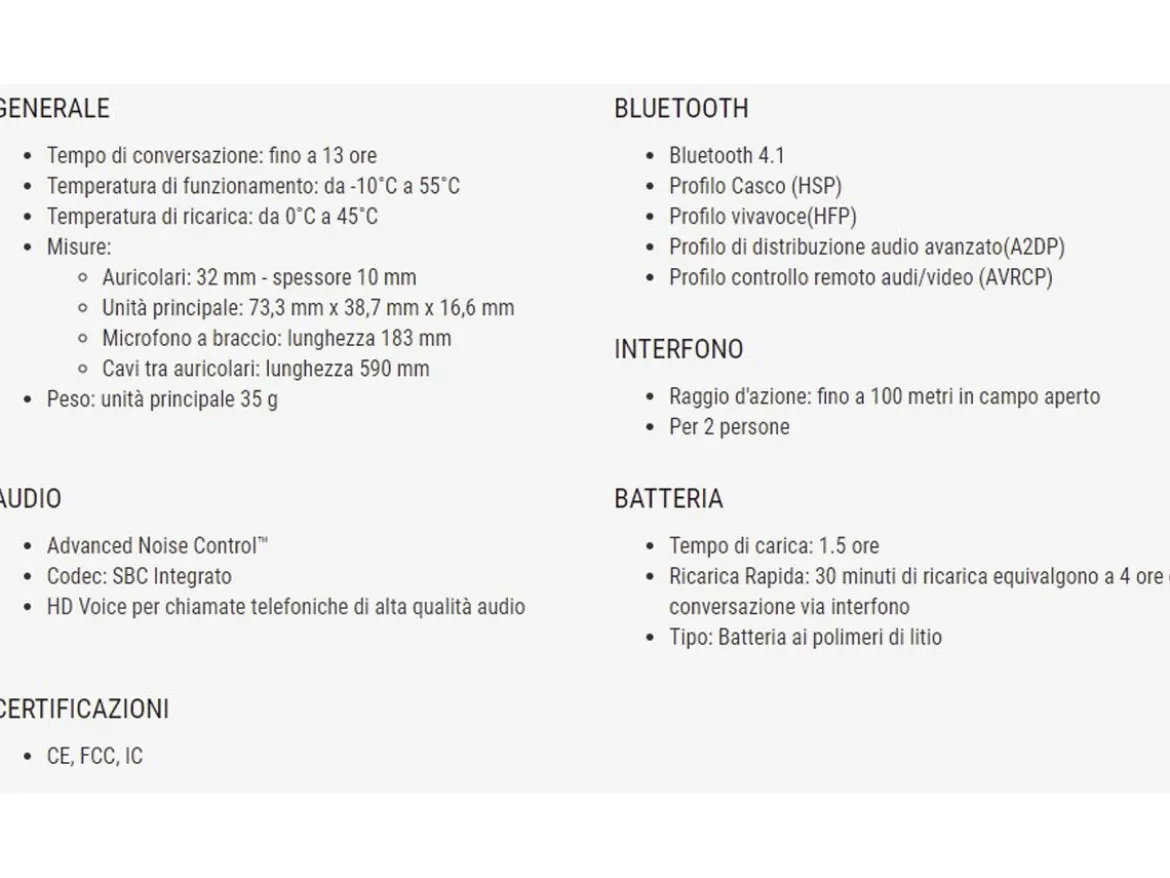 INTERFONO BLUETOOTH GPS SENA SF1 PILOTA / PASSEGGERO 1 CANALE