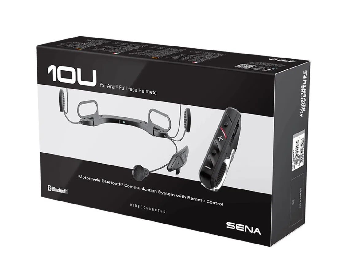 INTERFONO BLUETOOTH SENA 10U CON TELECOMANDO PER CASCHI ARAI FULL RACE