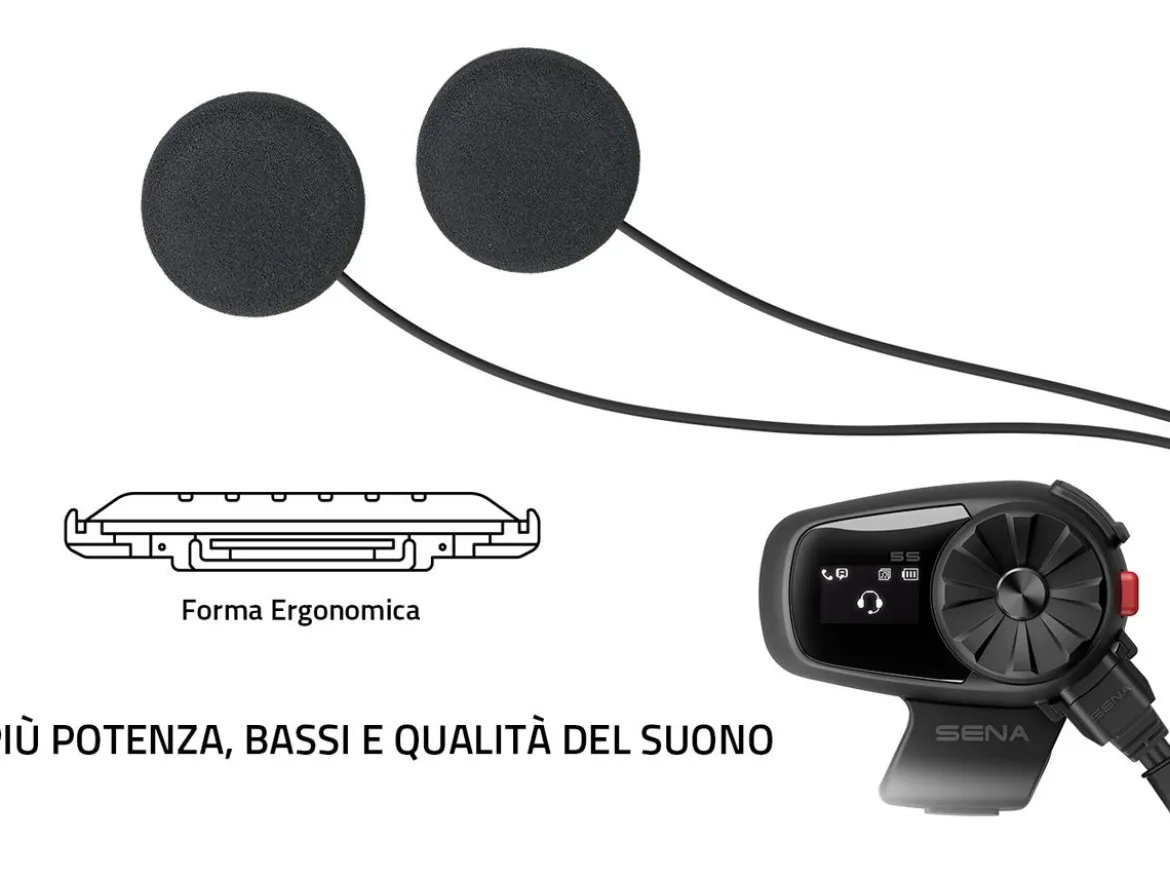 INTERFONO DOPPIO BLUETOOTH 5.0 SENA 5S COMANDI VOCALI 8 LINGUE