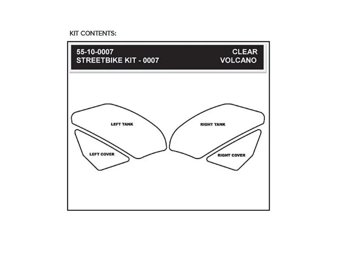 KIT ADESIVI SERBATOIO STOMPGRIP VOLCANO YAMAHA YZF-R1 2009-14