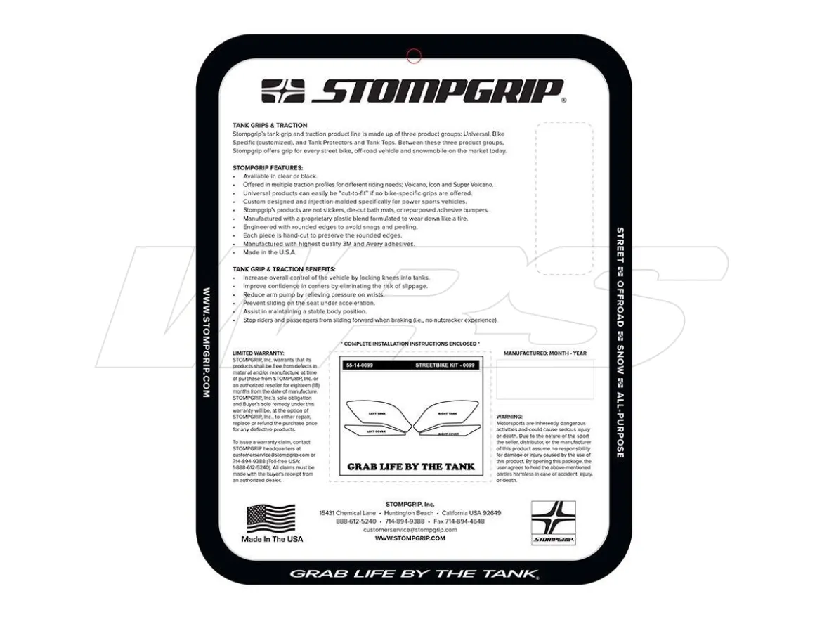 KIT ADESIVI SERBATOIO STOMPGRIP ICON YAMAHA YZF R1 / M 2015-2023