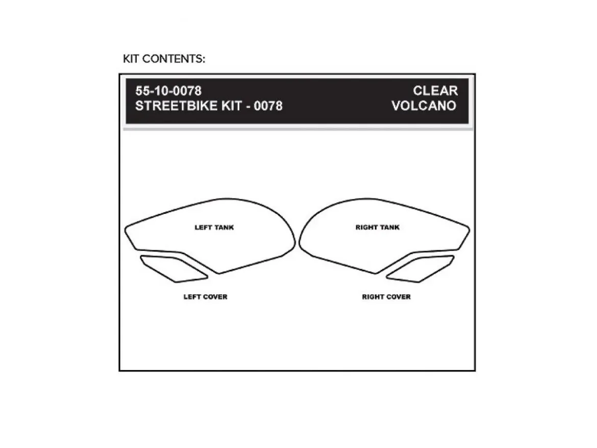 KIT ADESIVI SERBATOIO STOMPGRIP VOLCANO TRIUMPH STREET TRIPLE R 2013-2025