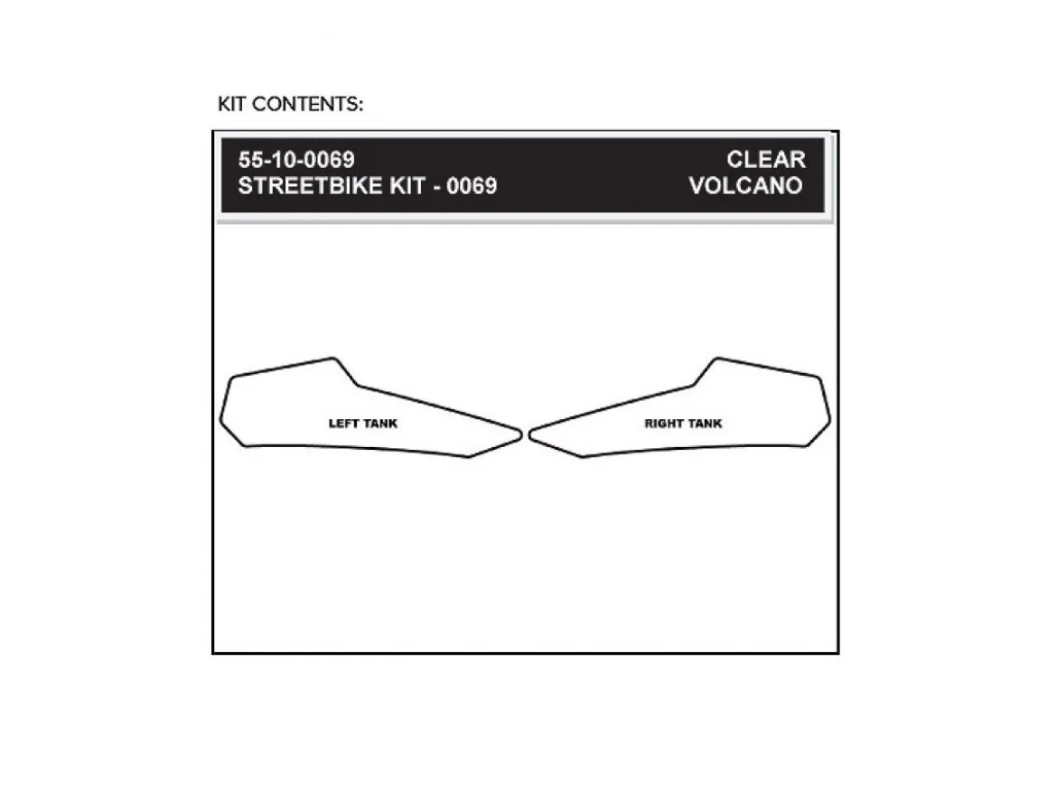 KIT ADESIVI SERBATOIO STOMPGRIP VOLCANO DUCATI HYPERSTRADA 2013-15