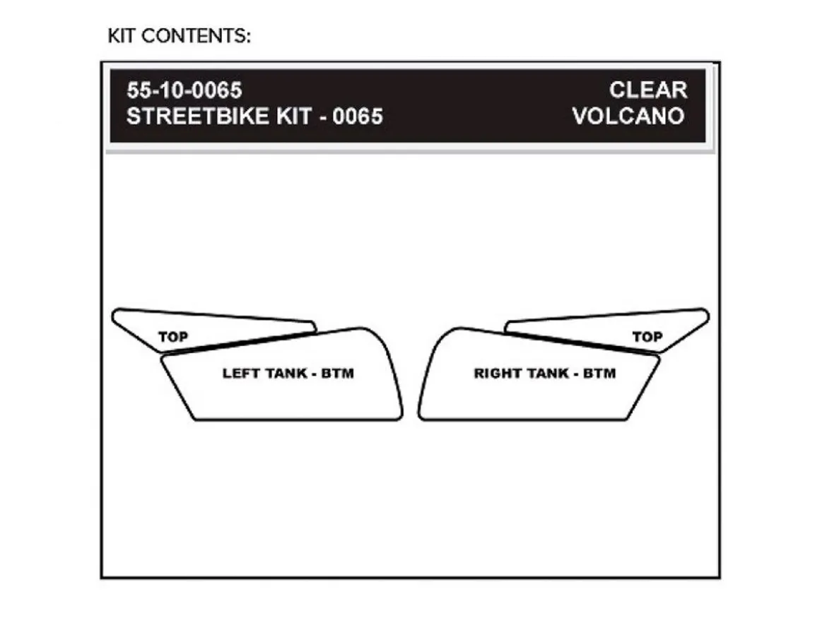 KIT ADESIVI SERBATOIO STOMPGRIP VOLCANO DUCATI 848 2008-13