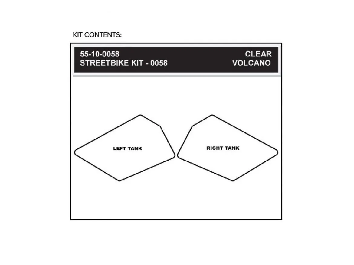 KIT ADESIVI SERBATOIO STOMPGRIP VOLCANO KTM RC 125 2014-2019