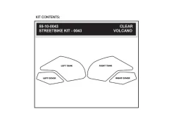 KIT ADESIVI SERBATOIO STOMPGRIP VOLCANO KAWASAKI NINJA 250 2013-16