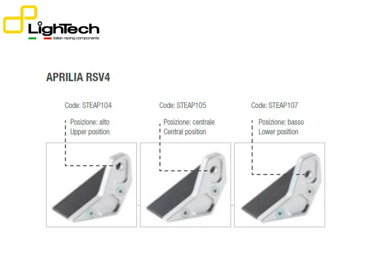 KIT PROTEZIONI TELAIO LIGHTECH APRILIA RSV4 / FACTORY / APRC 2009-2014