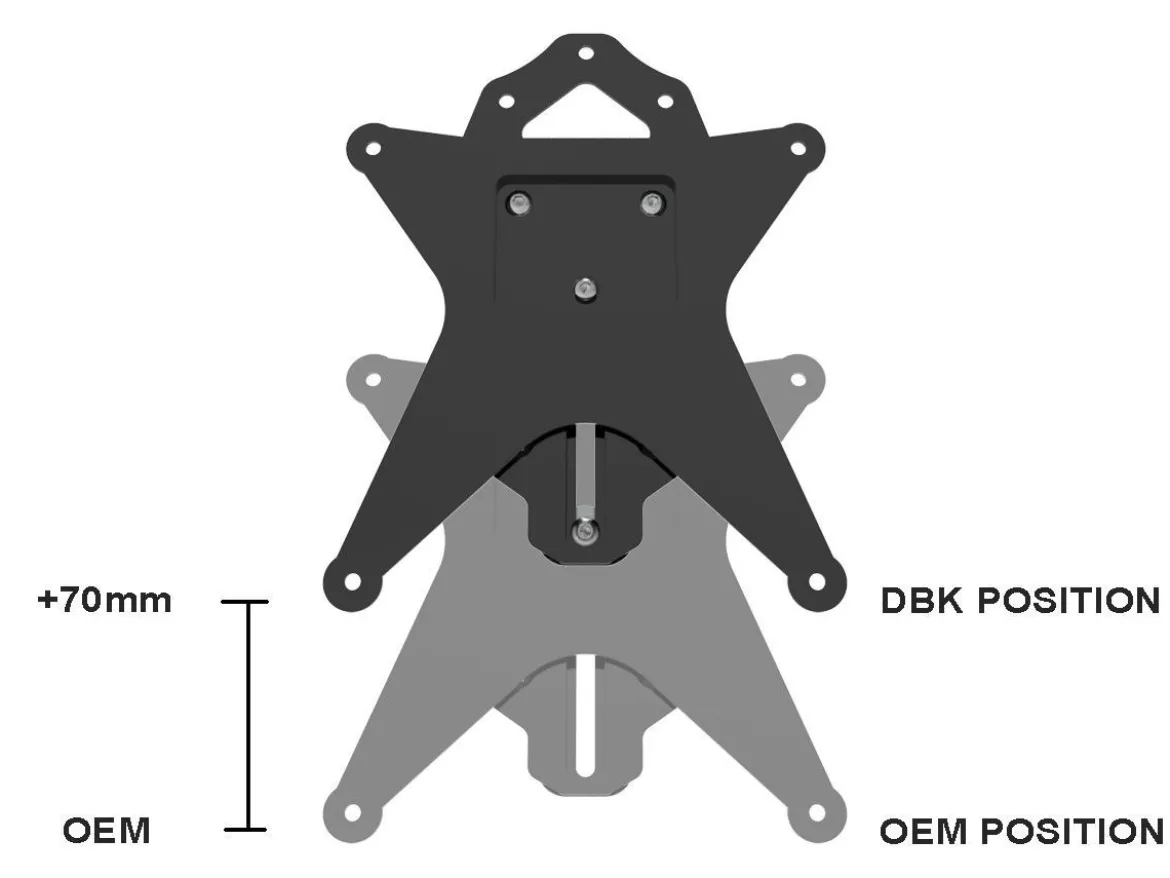 KIT SPOSTA TARGA REGOLABILE DBK DUCATI DIAVEL V4 2023