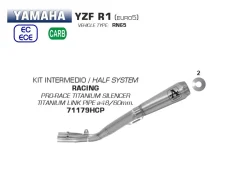 KIT TERMINALE PRO RACE + RACCORDO TITANIO ARROW YAMAHA YZF R1 / M 2020-2024