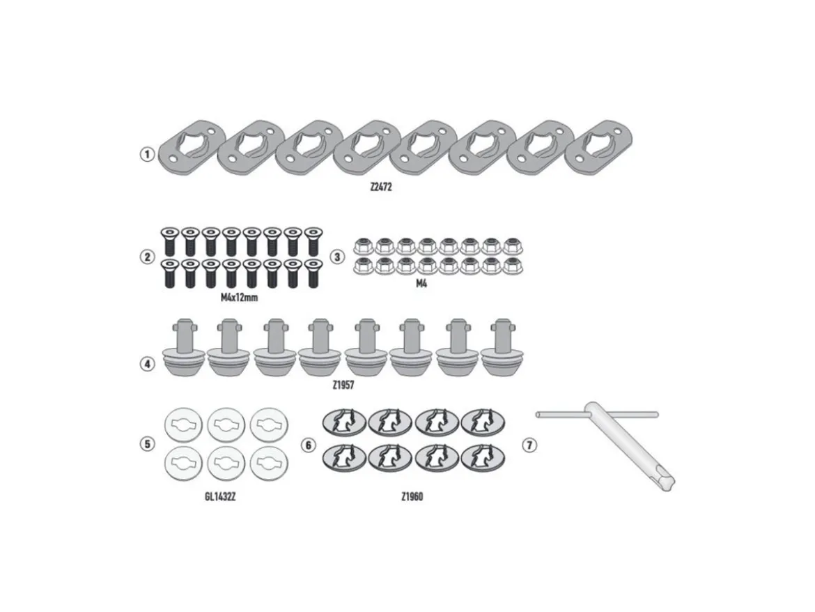 KIT TRASFORMAZIONE TELAIETTI GIVI BENELLI TRK 702 / X 2023-2024