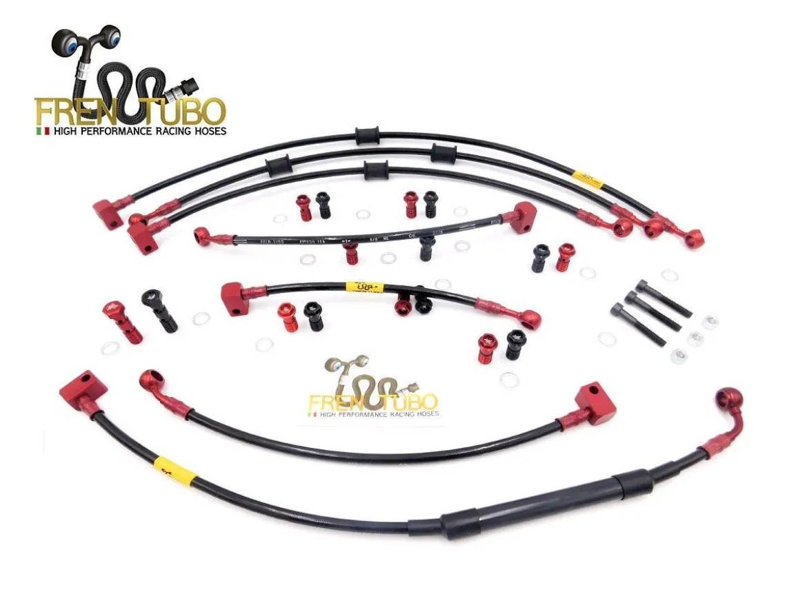 KIT TUBI FRENO FREN TUBO DUCATI 748 / 996 / 998 POMPA RADIALE E PINZE 4 PASTIGLIE