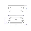 LUCE TARGA LED MINI ALLUMINIO CNC RACING UNIVERSALE