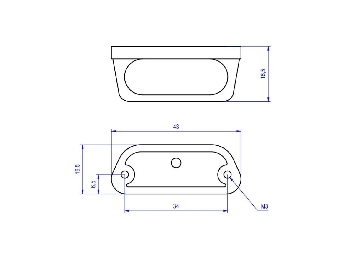 LUCE TARGA LED MINI ALLUMINIO CNC RACING UNIVERSALE