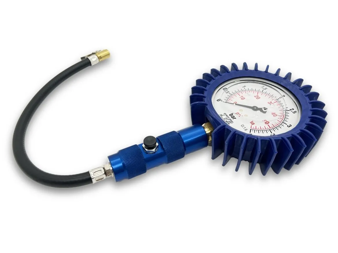 MANOMETRO VERIFICA PRESSIONE PNEUMATICI TVR 100MM GLICERINA 0-4 BAR
