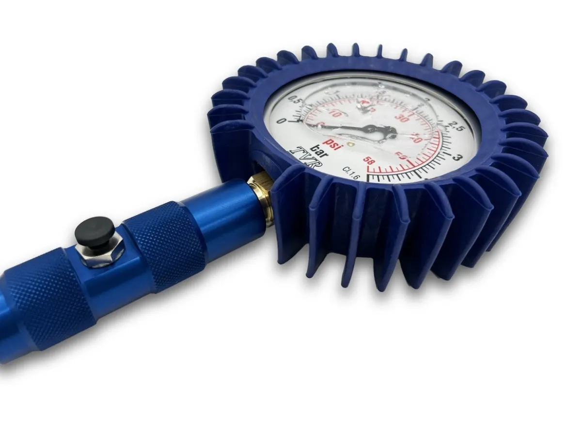 MANOMETRO VERIFICA PRESSIONE PNEUMATICI TVR 100MM GLICERINA 0-4 BAR