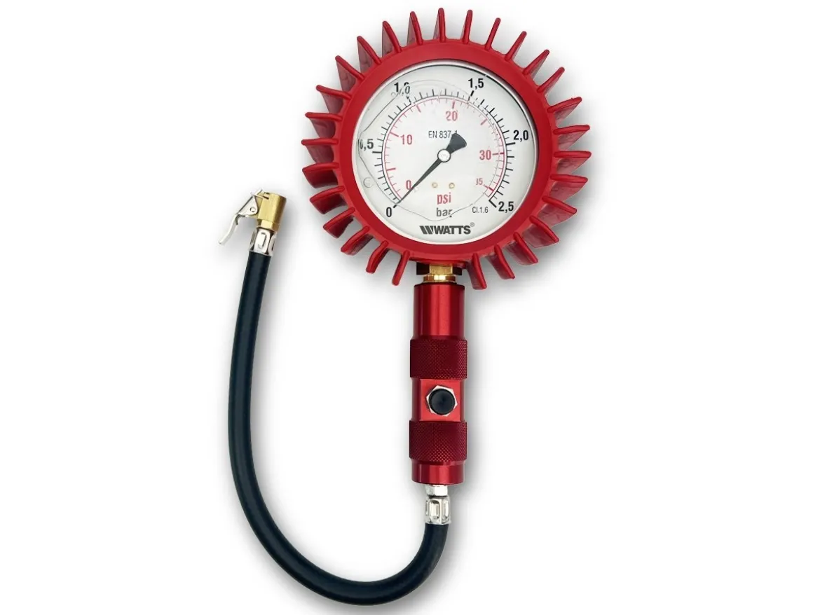 MANOMETRO VERIFICA PRESSIONE PNEUMATICI TVR 100MM GLICERINA 0-2.5 BAR