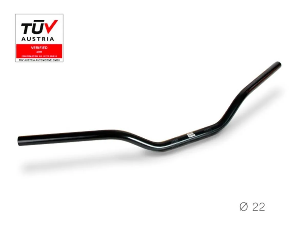 MANUBRIO RACING 22MM NERO BARRACUDA UNIVERSALE