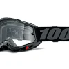 MASCHERA 100% ACCURI 2 ENDURO BLACK LENTE DOPPIA TRASPARENTE