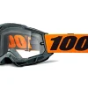 MASCHERA 100% ACCURI 2 ENDURO ORANGE LENTE DOPPIA TRASPARENTE