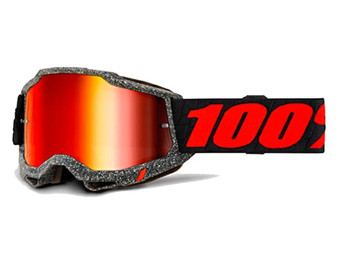 MASCHERA 100% ACCURI 2 HUARAKI LENTE SPECCHIO ROSSA