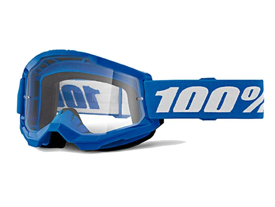 MASCHERA 100% STRATA 2 BLUE LENTE TRASPARENTE