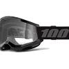MASCHERA 100% STRATA 2 JUNIOR BLACK LENTE SPECCHIO ARGENTO