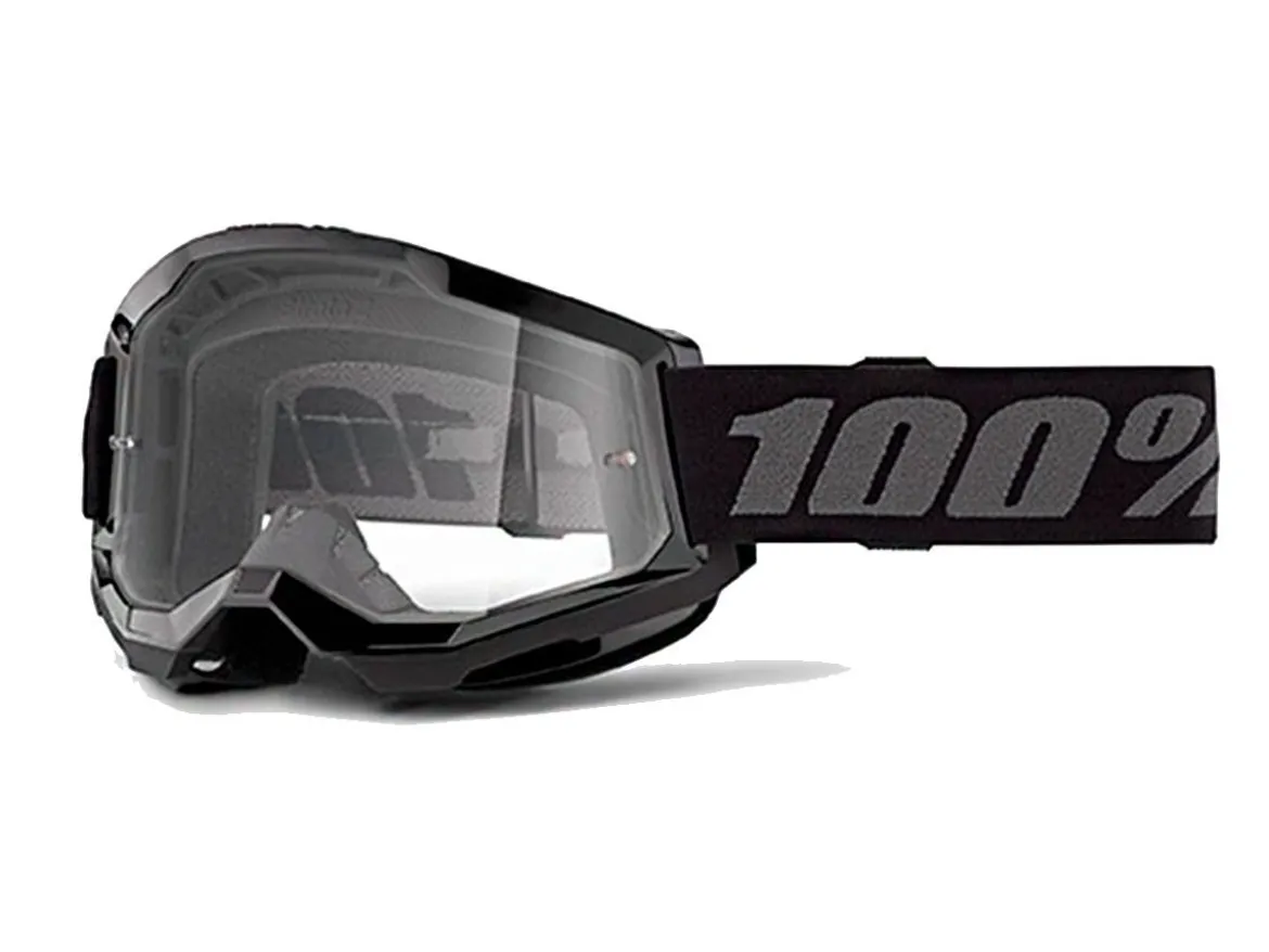 MASCHERA 100% STRATA 2 JUNIOR BLACK LENTE SPECCHIO ARGENTO