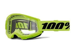 MASCHERA 100% STRATA 2 JUNIOR NEON YELLOW LENTE SPECCHIO ROSA