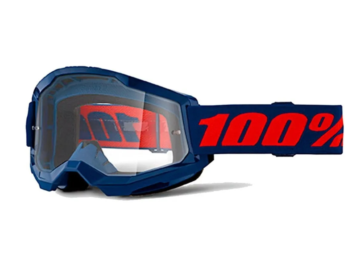 MASCHERA 100% STRATA 2 NAVY LENTE TRASPARENTE