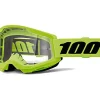 MASCHERA 100% STRATA 2 NEON YELLOW LENTE TRASPARENTE