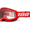 MASCHERA 100% STRATA 2 RED LENTE TRASPARENTE