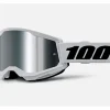 MASCHERA 100% STRATA 2 WHITE LENTE SPECCHIO ARGENTO