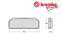 PASTIGLIA FRENO BREMBO Z04 PER PINZE BREMBO GP4 PR
