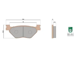 PASTIGLIE FRENO POSTERIORE SYNT MALOSSI YAMAHA T MAX / TECH MAX 560 IE 4T LC EURO5+ 2025 (J421E)